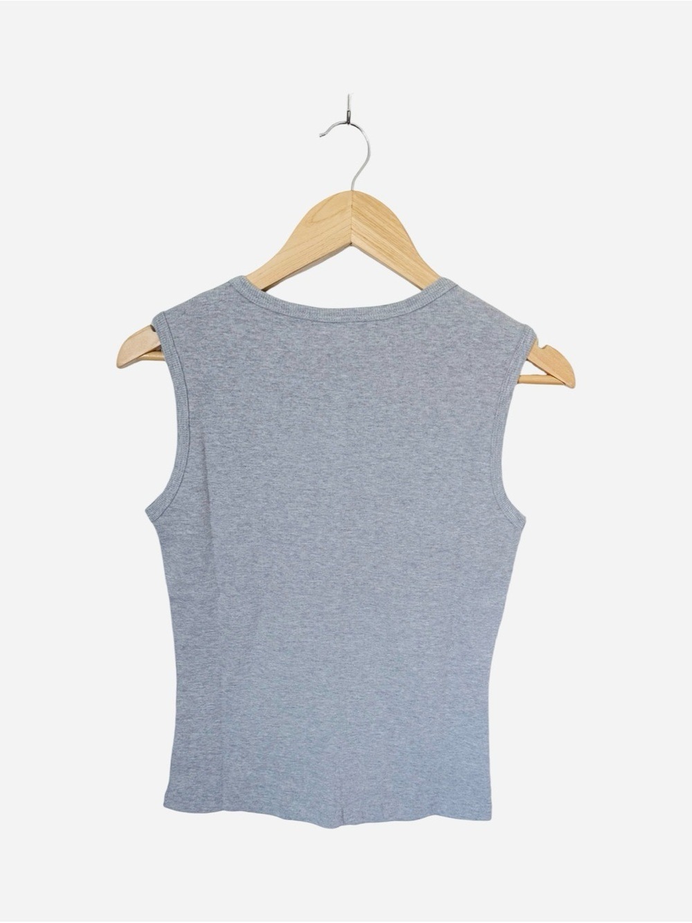 Bohme Lucas Grey Button Up Ribbed Tank NWT Size L - Picture 5 of 7